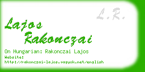 lajos rakonczai business card